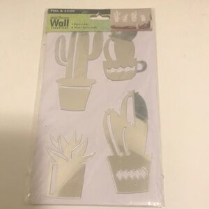 Shiny Gold Cactus Peel & Stick Wall Decals